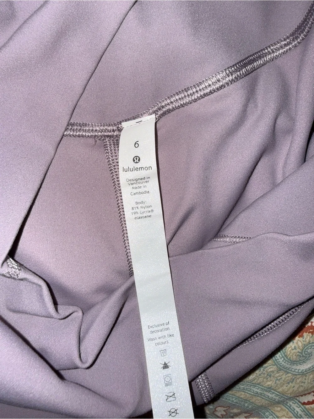 Lululemon crop leggings size 6/L21/1/2